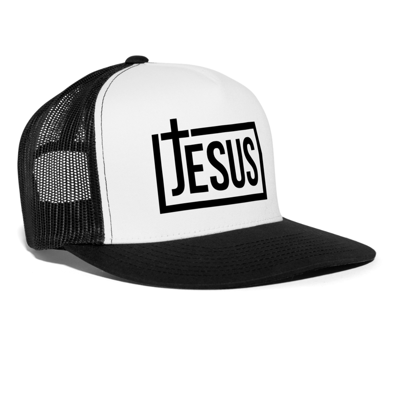 Jesus Trucker Hat - white/black