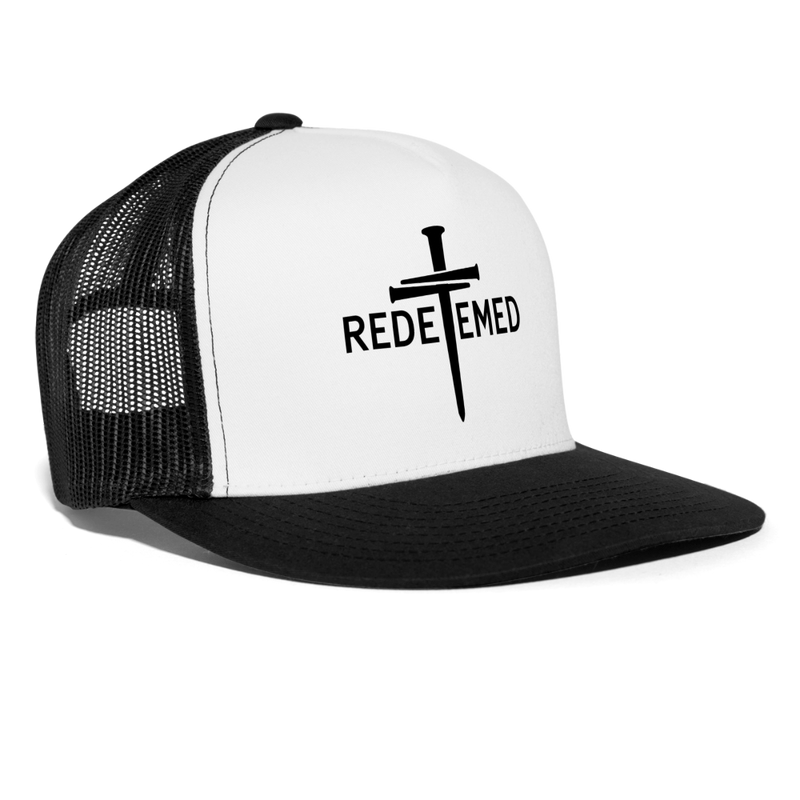 Christian Redeemed Trucker Hat - white/black