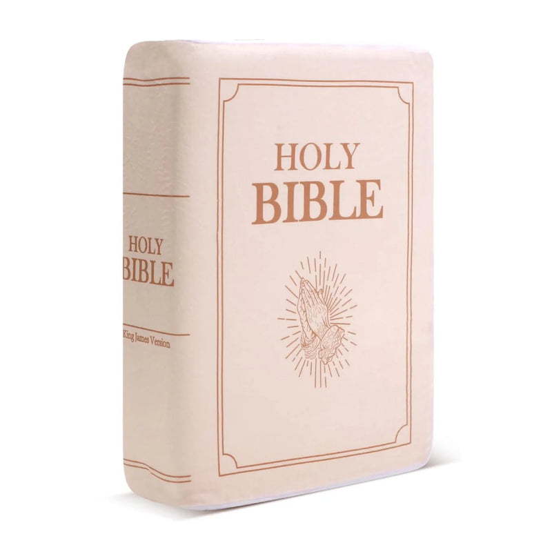 Holy Bible Pillow Plush – Book Shape with Bible Verses