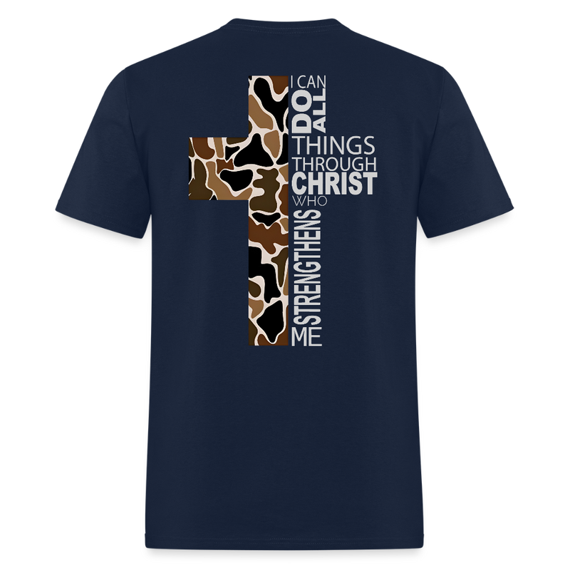 I Can Do All Things Through Christ Who Strengthens Me T Shirt - navy
