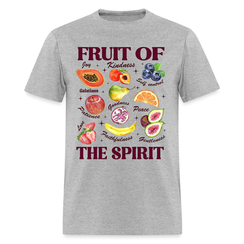 Boho Christian Shirt Fruits of the Spirit T Shirt - heather gray