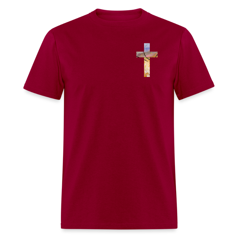 God Turns Broken Pieces Into Masterpieces T Shirt - dark red