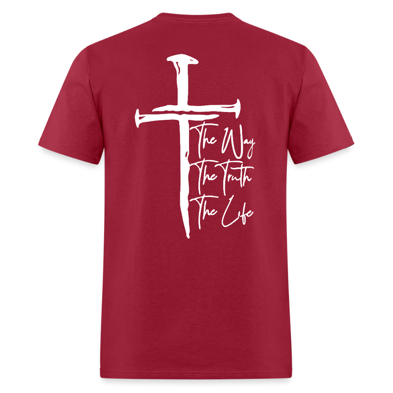 The Way, The Truth, The Life T Shirt - dark red