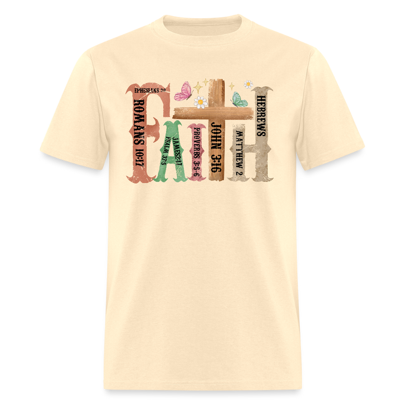 Retro Christian Faith T Shirt - natural