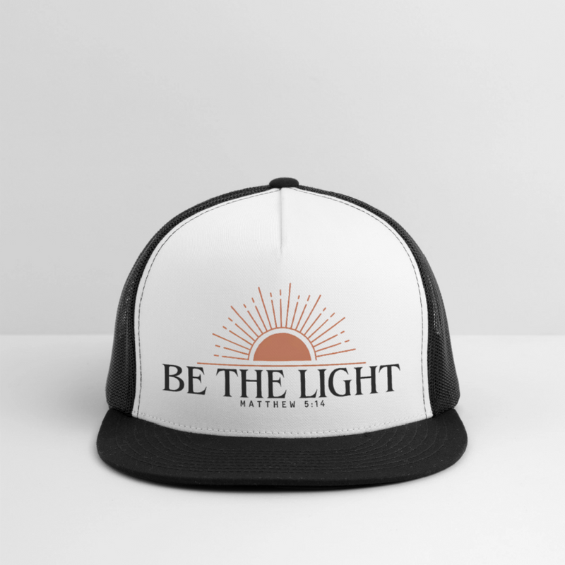 Be The Light Trucker Hat - white/black