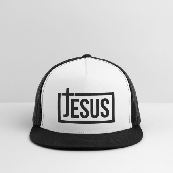 Jesus Trucker Hat - white/black