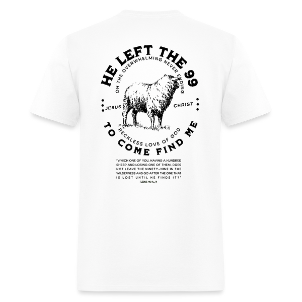 He Left The 99 T Shirt - white