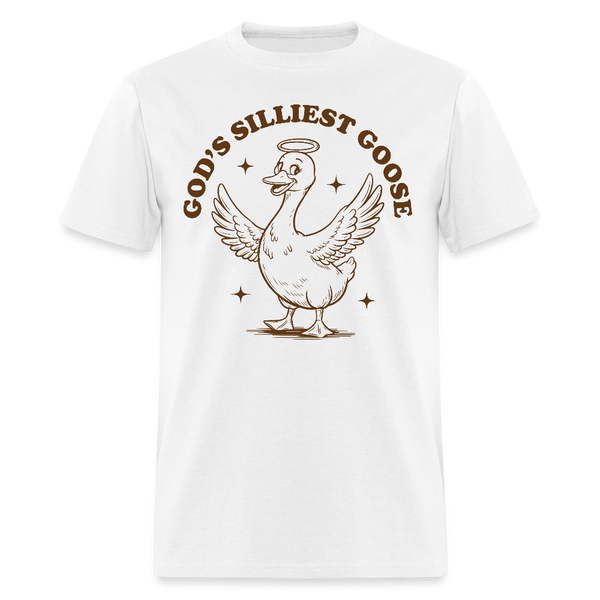 God's Silliest Goose T Shirt - white