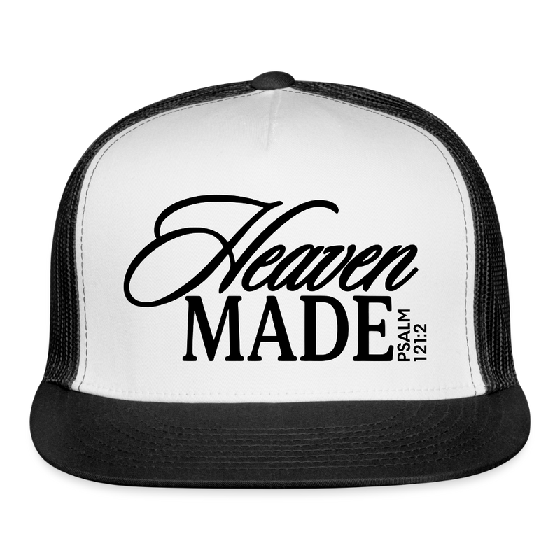 Heaven Made Psalm 121:2 Trucker Hat - white/black