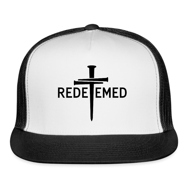 Christian Redeemed Trucker Hat - white/black