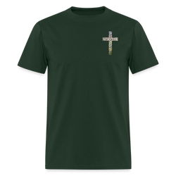 God Turns Broken Pieces Into Masterpieces Dark T Shirt - forest green