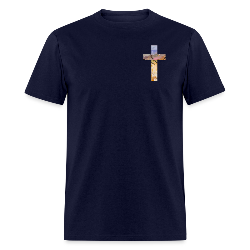 God Turns Broken Pieces Into Masterpieces T Shirt - navy