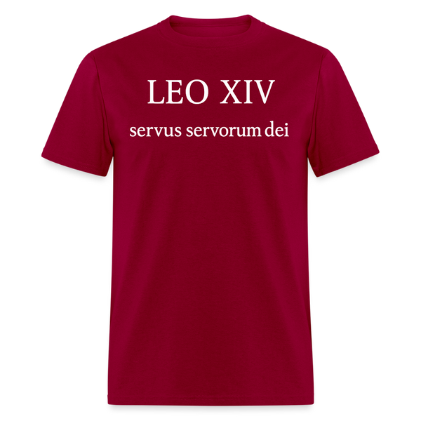 LEO XIV Servus T Shirt - dark red