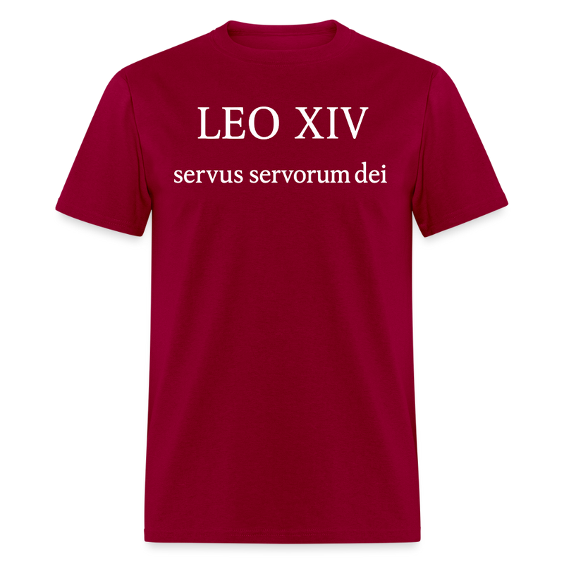 LEO XIV Servus T Shirt - dark red