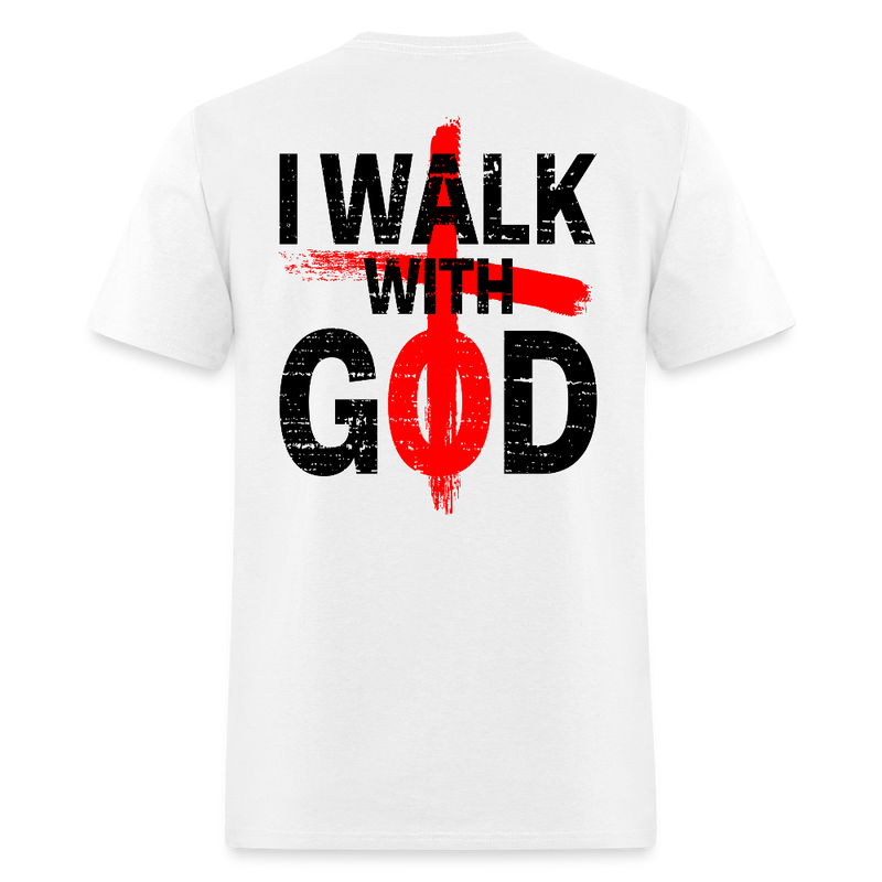 I Walk With God T Shirt - white