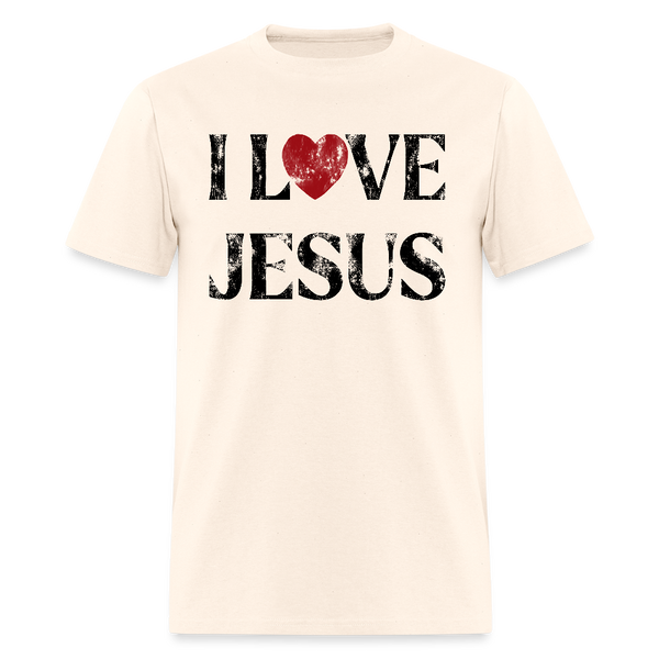 Vintage I Love Jesus T Shirt - natural