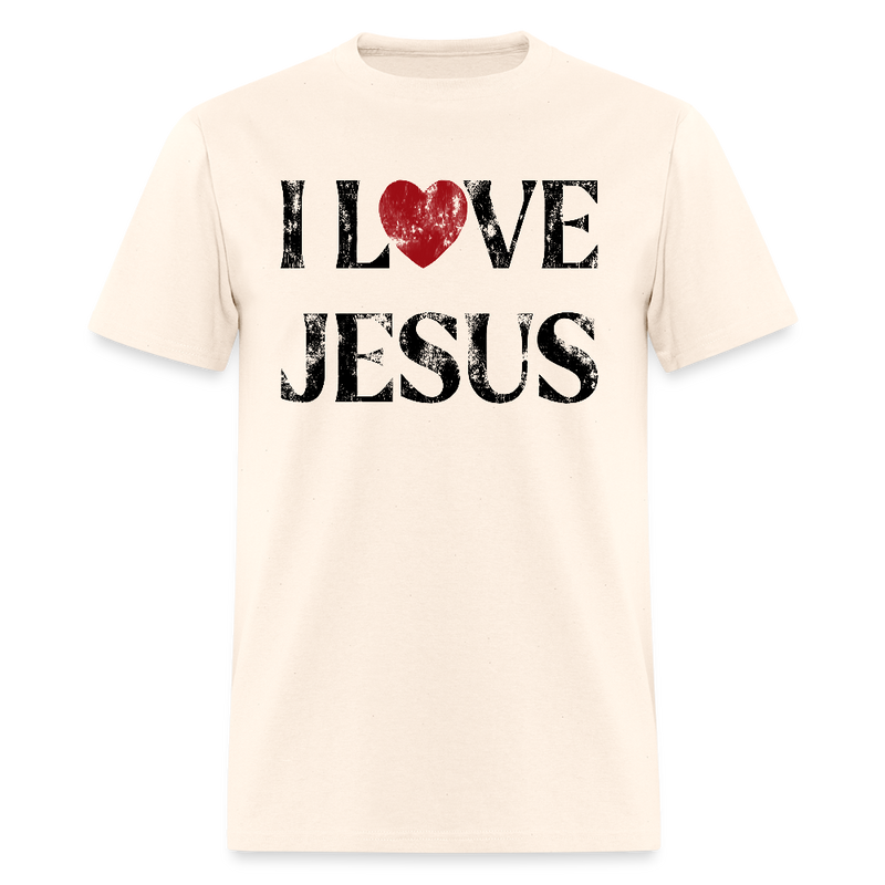 Vintage I Love Jesus T Shirt - natural