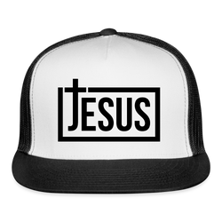 Jesus Trucker Hat - white/black