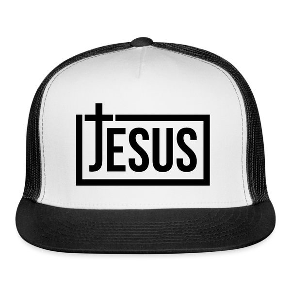Jesus Trucker Hat - white/black