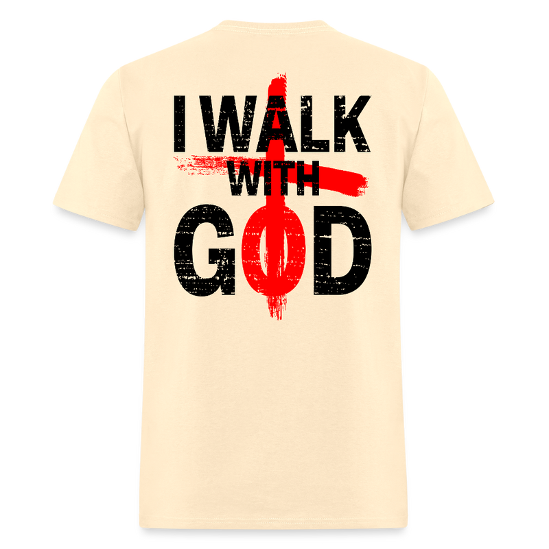 I Walk With God T Shirt - natural