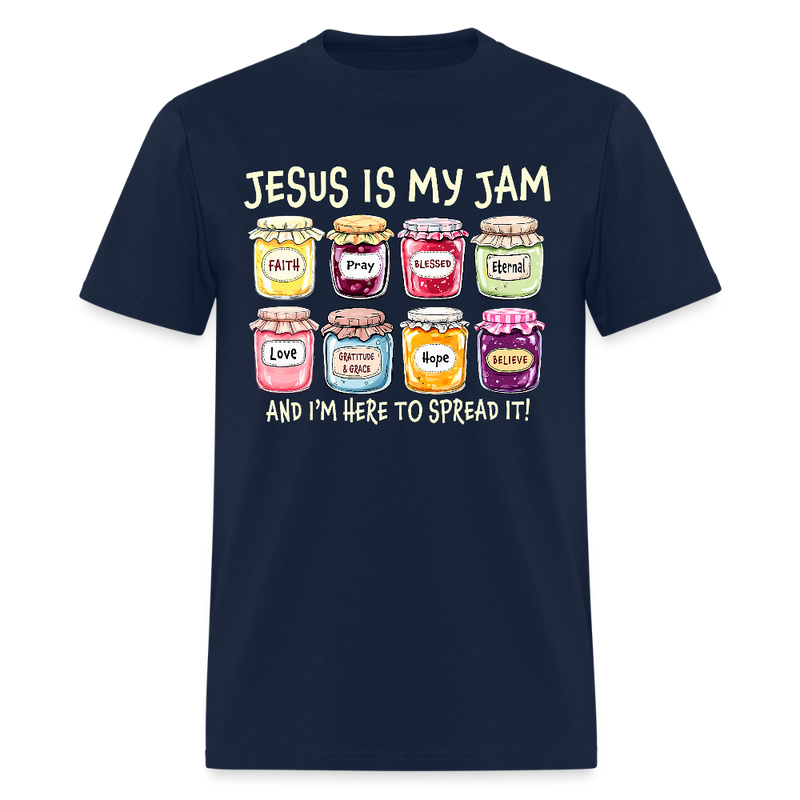 Jesus Is My Jam T Shirt - navy