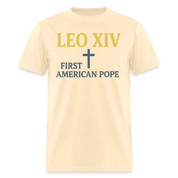 Leo XIV First American Pope T Shirt - natural