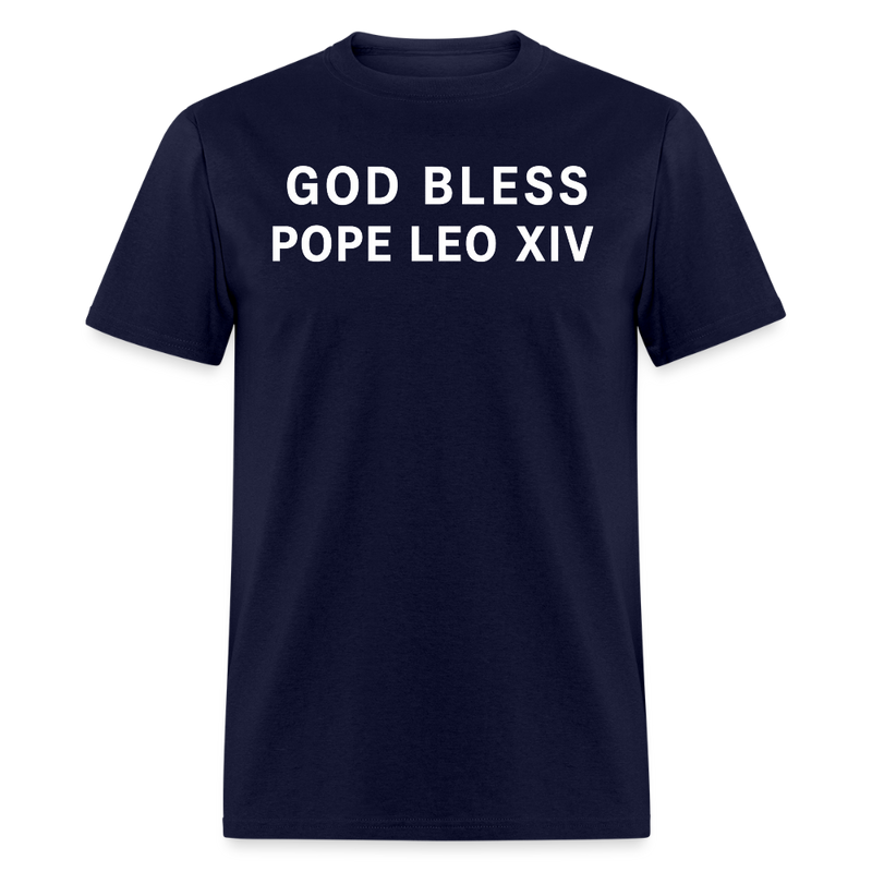 God Bless Pope Leo XIV T Shirt - navy