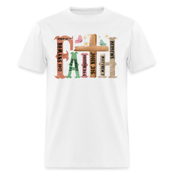 Retro Christian Faith T Shirt - white