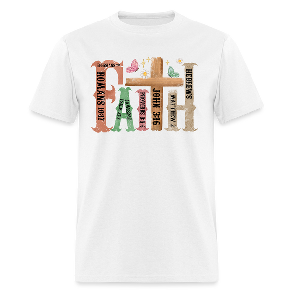 Retro Christian Faith T Shirt - white