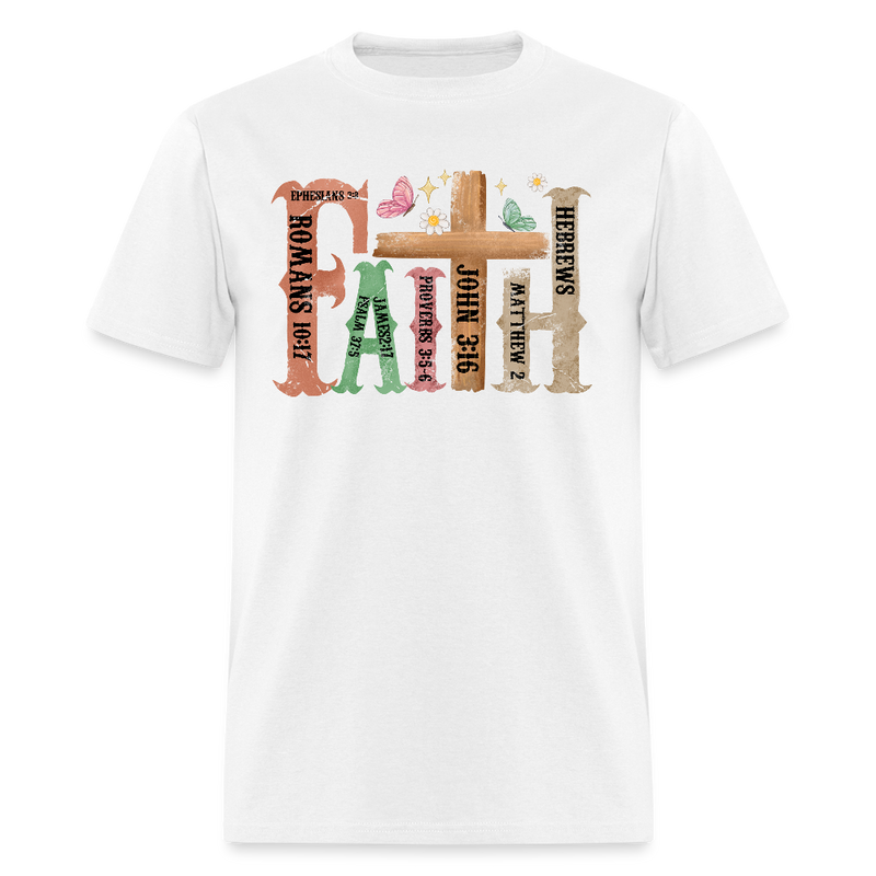 Retro Christian Faith T Shirt - white