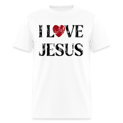 Vintage I Love Jesus T Shirt - white