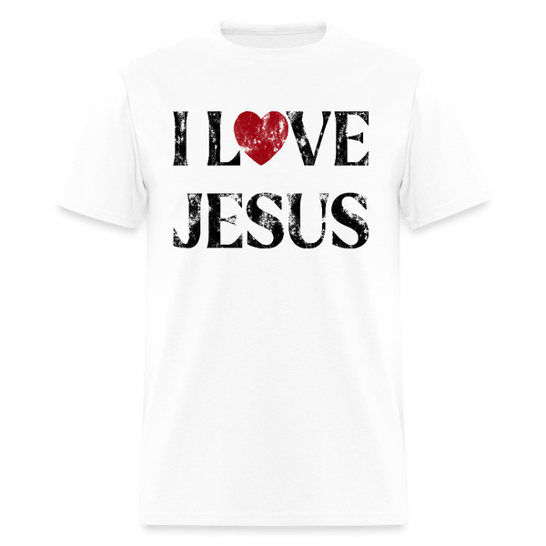 Vintage I Love Jesus T Shirt - white