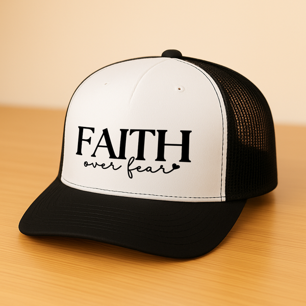 Faith Over Fear Christian Trucker Hat