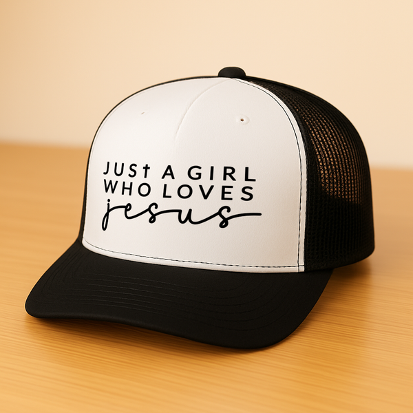Just a Girl Who Loves Jesus Trucker Hat