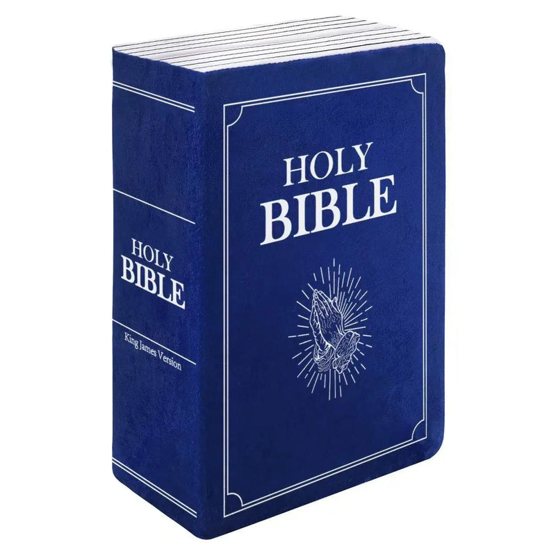 Holy Bible Pillow Plush – Book Shape with Bible Verses