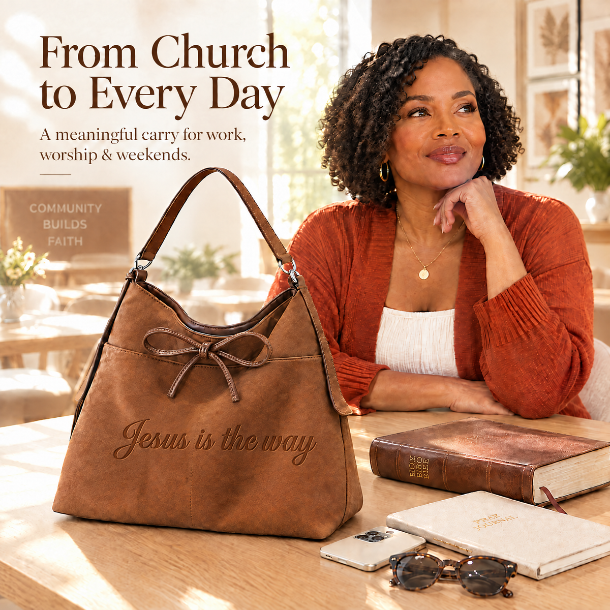 The Way Everyday Handbag for church, work, and weekends