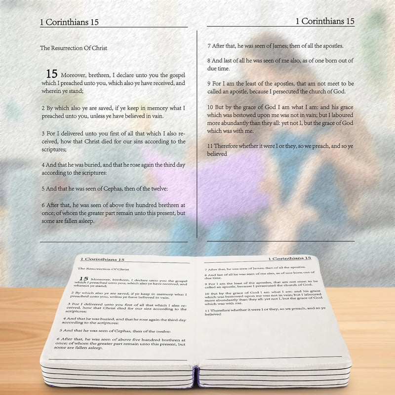 Holy Bible Pillow Plush – Book Shape with Bible Verses