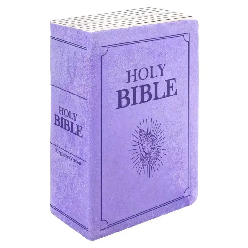 Holy Bible Pillow Plush – Book Shape with Bible Verses