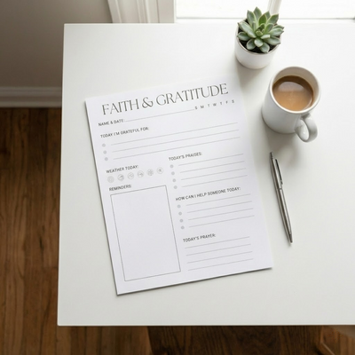 Diario de Fe y Gratitud (Imprimible)