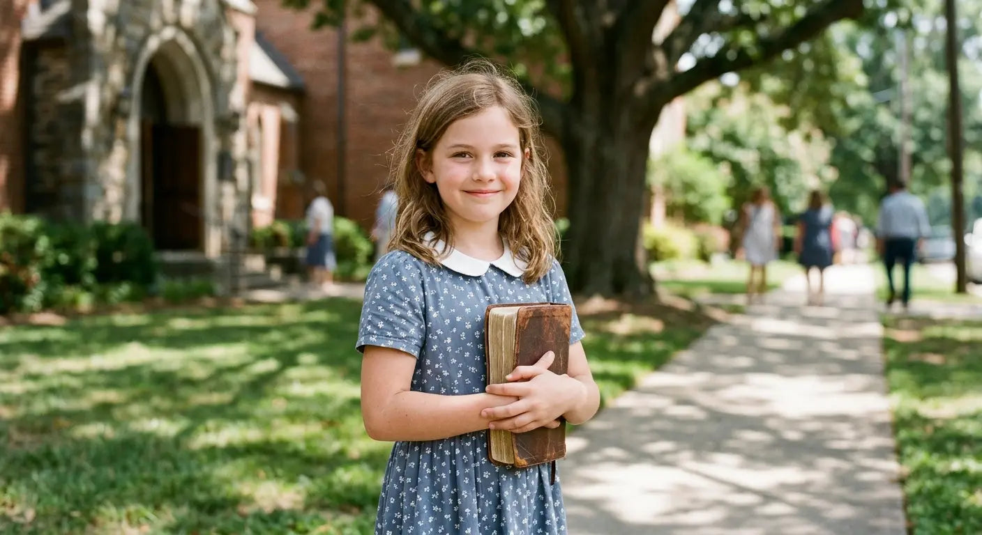 Emily Thompson holding her Bible